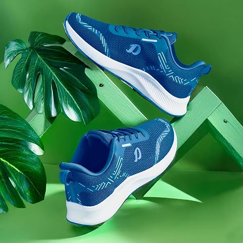 Men's Royal Blue Lightweight Memory Foam Walking Sneakers - Image 3