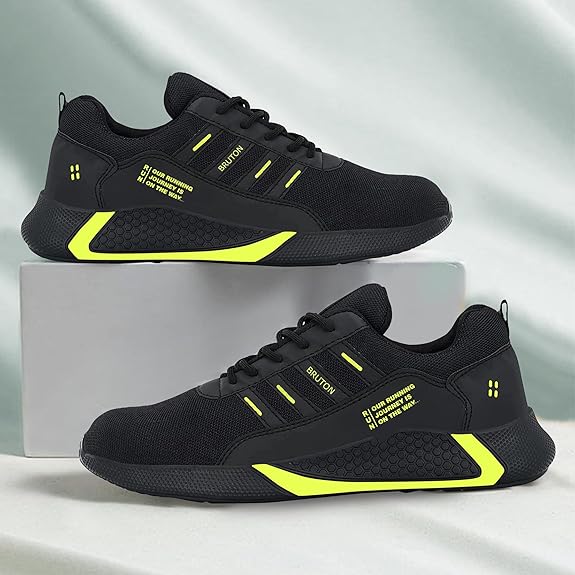 Men's Everyday Water-Repellent Casual Lace-Up Sneakers – Black - Image 3