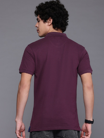 Premium Classic Fit Men's Polo Shirt – Burgundy - Image 4