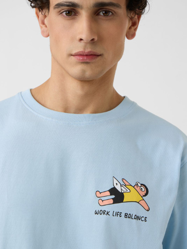 Men's Oversized Graphic Print Cotton T-Shirt – Vintage Inspired - Image 3