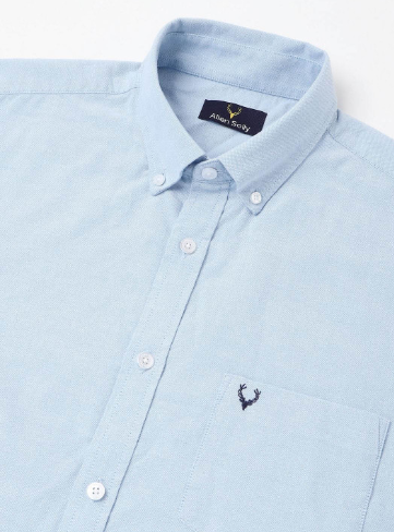 Men's Slim Fit Pure Cotton Casual Shirt – Solid Blue - Image 6